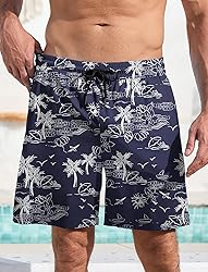 Men's Swim Trunks Hawaiian Bathing Mesh Lining Suit