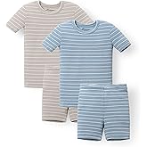 AVAUMA Stripe Pattern Baby Boys Girls Pajama Set Kids Toddler Snug fit Ribbed Sleepwear pjs for Daily Life Style