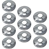 PROCURU 1/2-Inch CTS (5/8" OD) E1711 Escutcheon Wall Pipe Cover, Chrome-Plated Steel with SureGrip, New Work Installation, fo