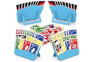 Tenyond Card Holders for Playing Cards - 4 Pack Playing Card Holder w/Foldable Stand for Easy Storage and Travel Games, Seniors, Little Hand or Arthritis Hand, UNO, Poker, for Holidays Game Nigths