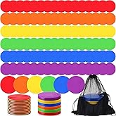 Haull Spot Markers Floor Spots with Bag Non Slip Vinyl Poly Dots for Gym Floor Basketball Football Soccer Sports Speed Agilit