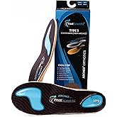 Arches Insoles Type 3 - Supination/High Arch, Orthotic Shoe Insoles (M6-6.5/ W8-8.5)