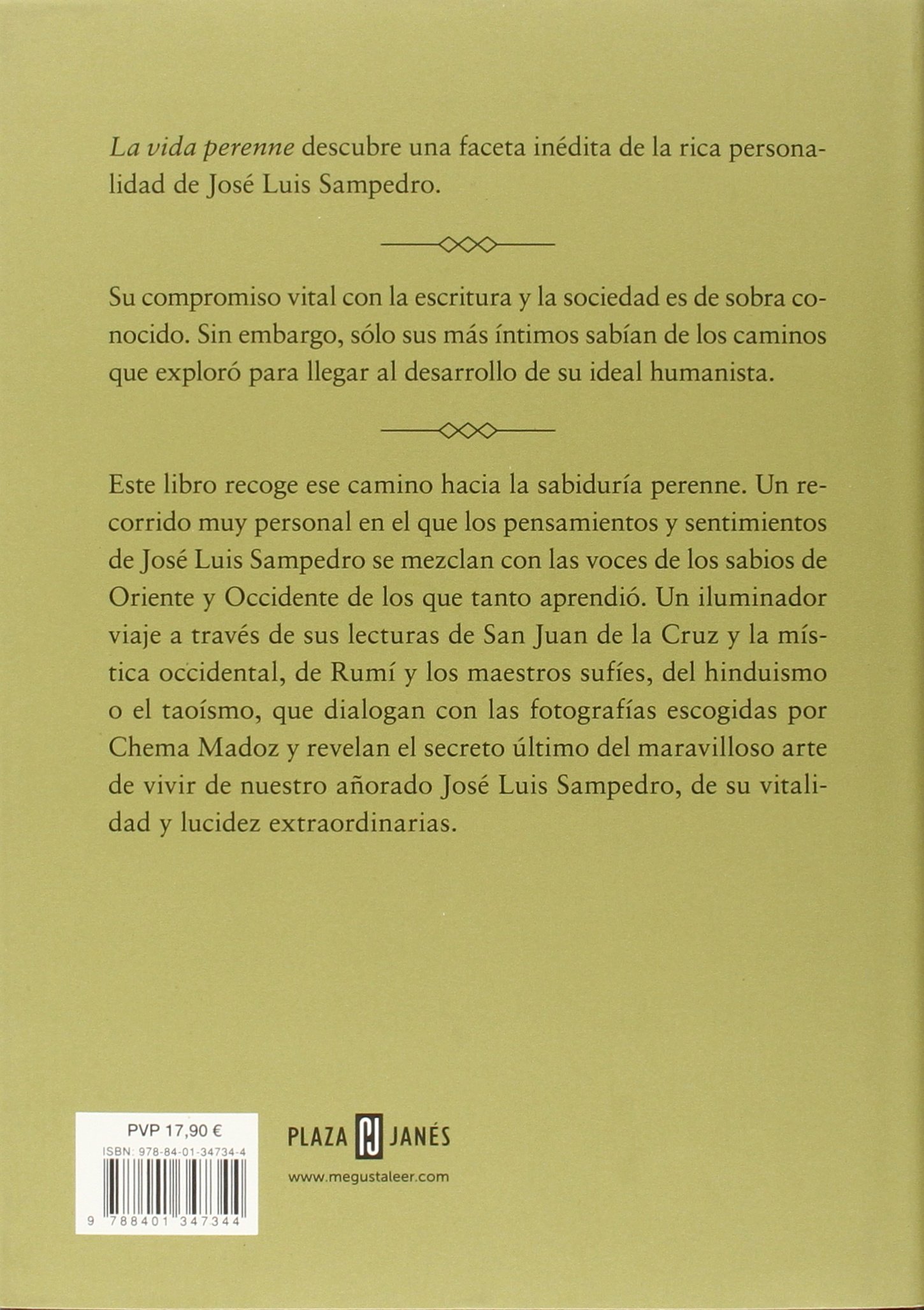 La Vida Perenne Spanish Edition Sampedro Jose Luis 9788401347344 Amazon Com Books