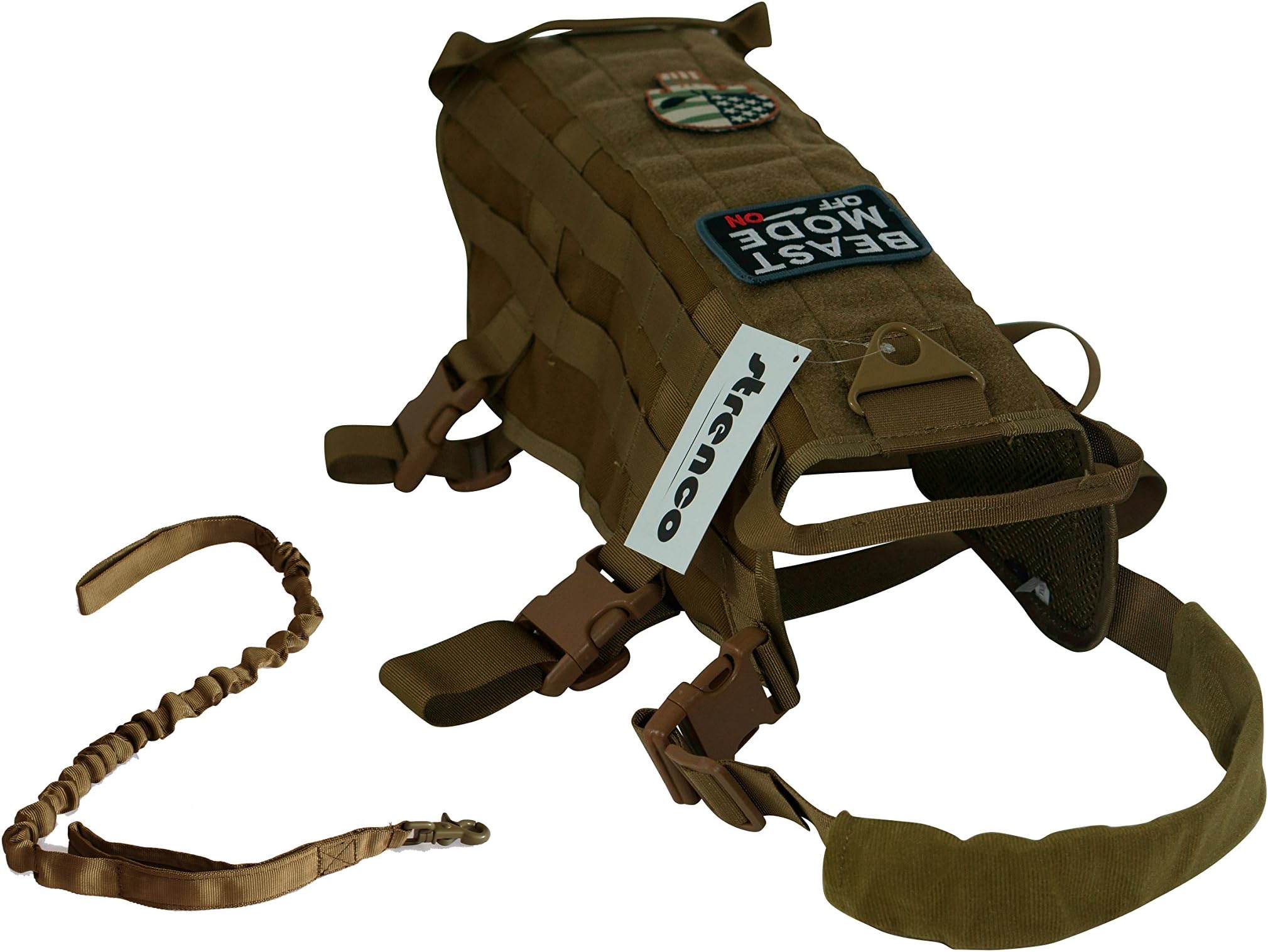 Strenco Tactical Dog Harness Vest - Nylon Durable - Training Service