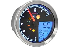 Koso North America BA051300 TNT-B Multi-Function Gauge - Silver Bezel