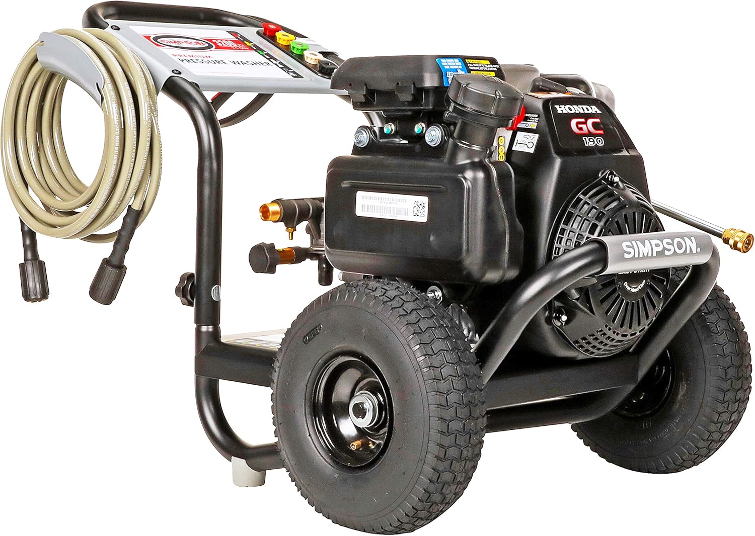 Simpson Cleaning MSH3125 MegaShot Gas Pressure Washer Powered by Honda GC190, 3200 PSI at 2.5 GPM, black: Garden & Outdoor