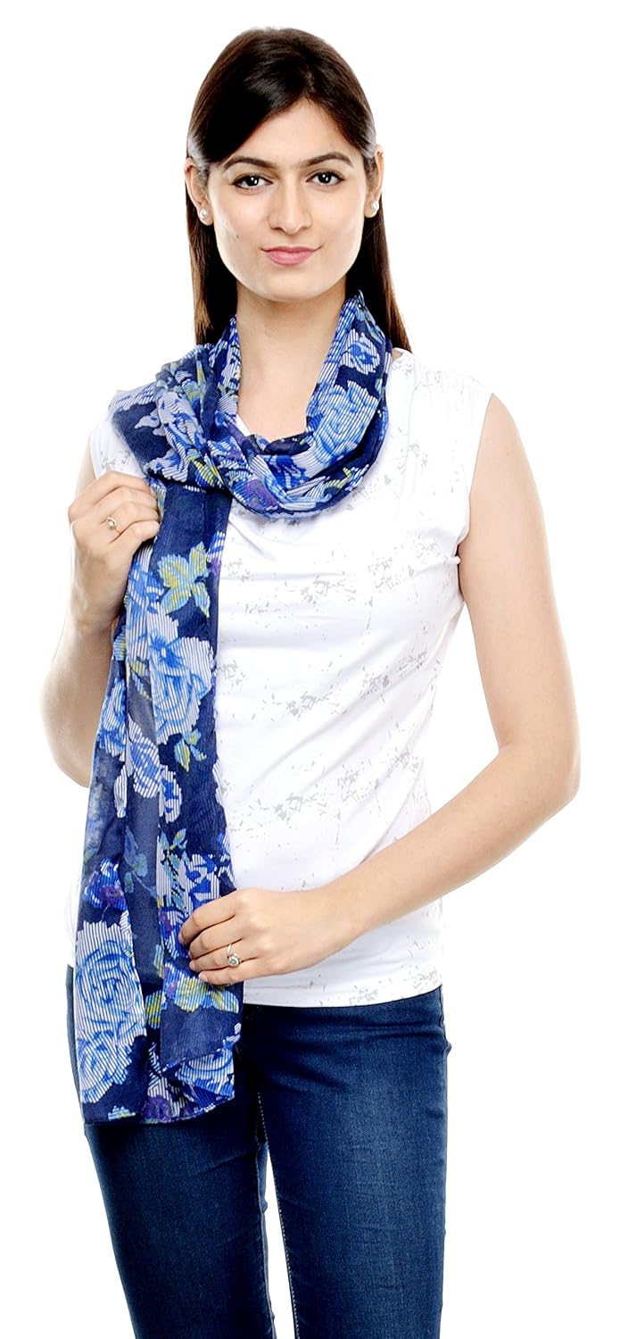 scarves (weavers villa poly cotton soft summer scarf) (wv66)