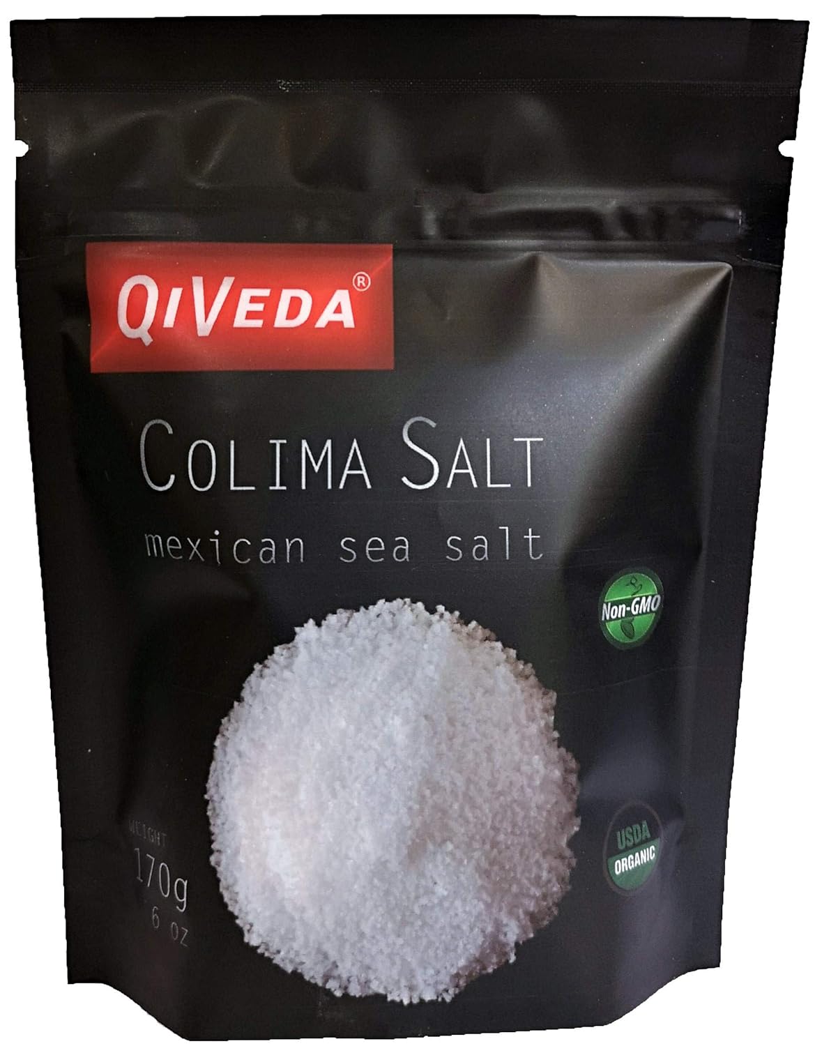 QiVeda Unrefined Colima Sea Salt (Premium Fine Grade