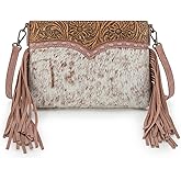 Trinity Ranch Western Crossbody bag for Women Hair-On Cowhide Purse