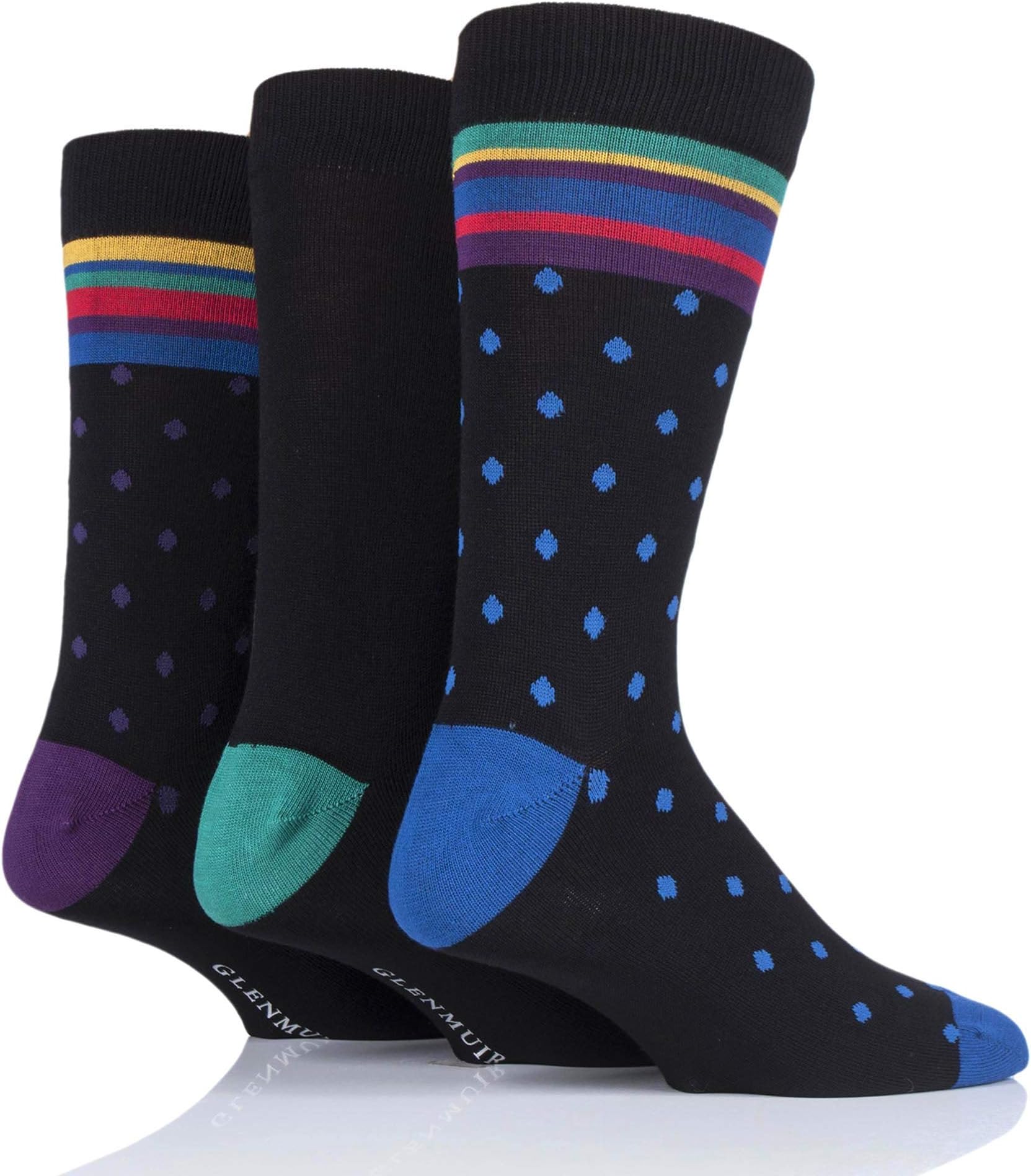 Glenmuir Men Gift Boxed Spot Bamboo Socks Pack of 3