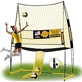 MangoStar Volleyball Training Equipment, Volleyball Net System with Freely Height-Adjustable for Backyard, Volleyball Practice Net for Serving Setting Spiking, Easy Set Up for Indoor and Outdoor Use