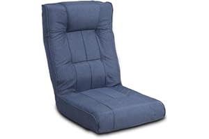 FLOGUOR Japanese Floor Chair with Back Support for Adults 6-Position Adjustable Indoor Chaise Lounge Folding Sleeper Bed Couch Recliner Perfect for Living Room, Bedroom QL6067DB