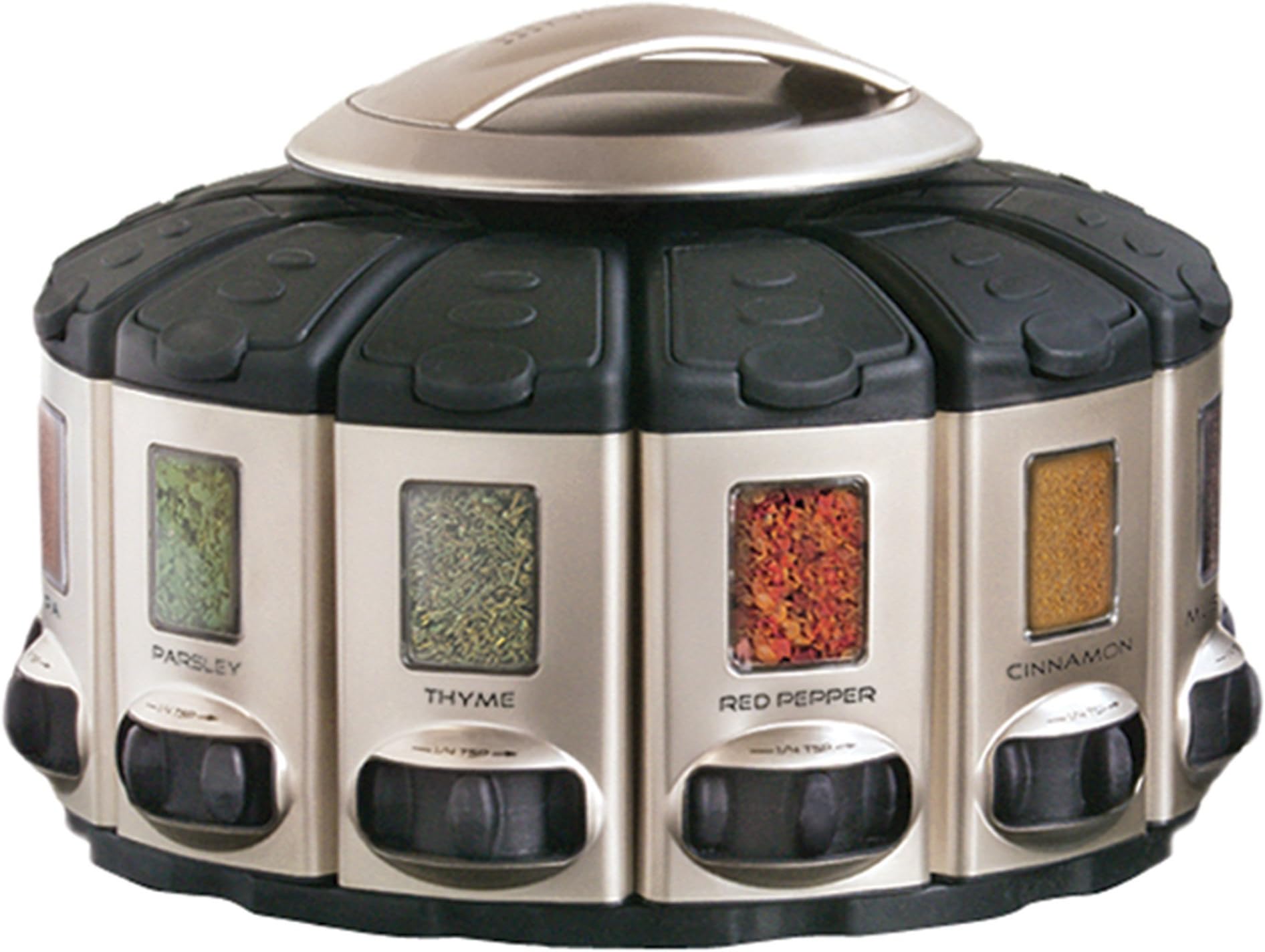 Shapes Kitchen Art Select-A-Spice Satin Auto-Measure Carousel Professional Series (Multicolour, 8.25 x 9 x 6.5 inch)