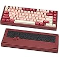 KEEBMONKEY WOBKEY Rainy 75 CNC Aluminum HMX/JWK/Cocoa Switches Triple-Mode Connectivity Mechanical Keyboard with Superior Acoustics, RGB/FR4/Silver SUS304/7000mAh/Cocoa Switch (Pro - Red Velvet)