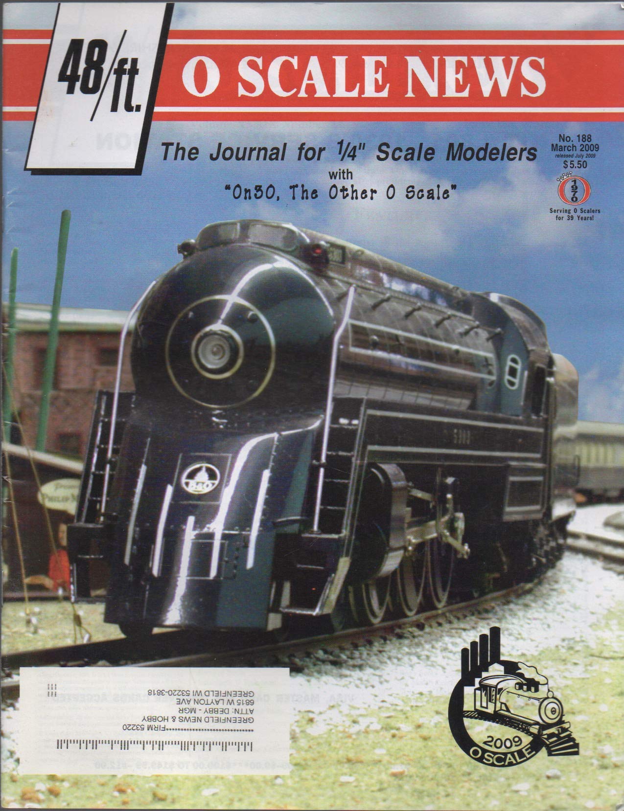 48 Ft O Scale News The Journal For Scale Modelers No 188 March 2009 Bob Turner Amazon Com Books