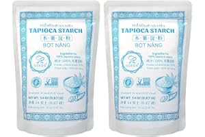 Soeos Tapioca Flour Starch, 14 Ounce (Pack of 2), All Natural Tapioca Starch for Baking, Cooking & Boba Pearls, Thickens and Enhances Texture, Vegan, Gluten Free
