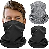 2 Pack Winter Neck Warmer & Ski Face Mask for Men&Women - Cold Weather Fleece Neck Gaiter for for Skiing, Running, Motorcycle