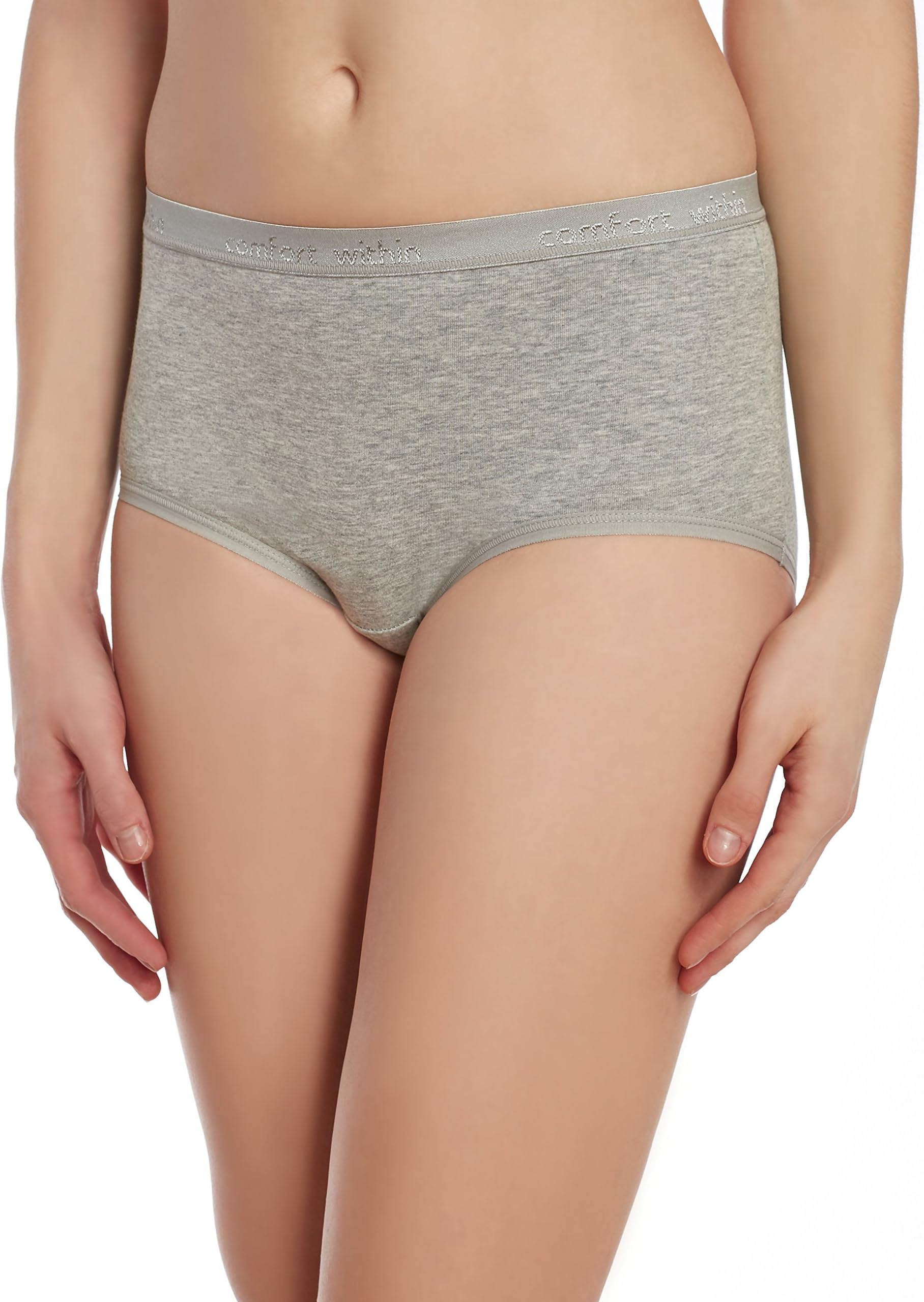 Comfort Within Women's Panty Briefs - 3 Pack Underwear, Soft Cotton Modern Brief Panties