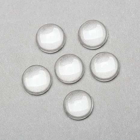 Amazon Co Jp ガラスカボション 8mm クリアガラス 半球 円形 ラウンドビーズ ペースター Diy 工芸品 ハンドメイド ジュエリー用 透明ドーム 拡大レンズ効果 アクセサリーパーツ 個入り ホーム キッチン