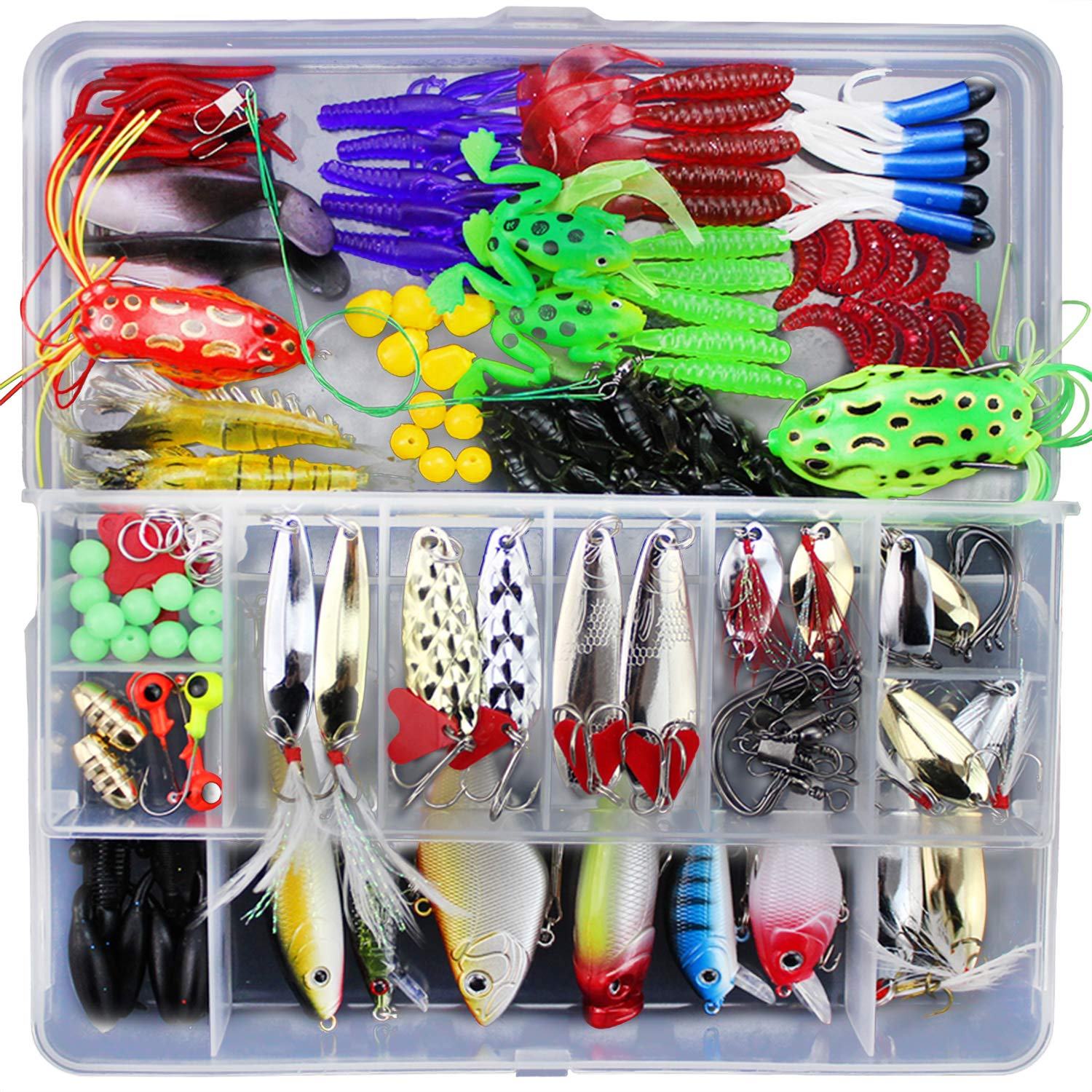Leeko Spinner Fishing Set Blinker Fishing Bait for Pike Trout Zander Perch, 141, Typ2