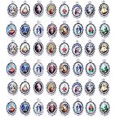 60pcs Mix Picture Cross Jesus Virgin Mary Catholic Enamel Our Lady Medal Floral Rosary Alloy Crucifix Charms Pendant for Jewelry making