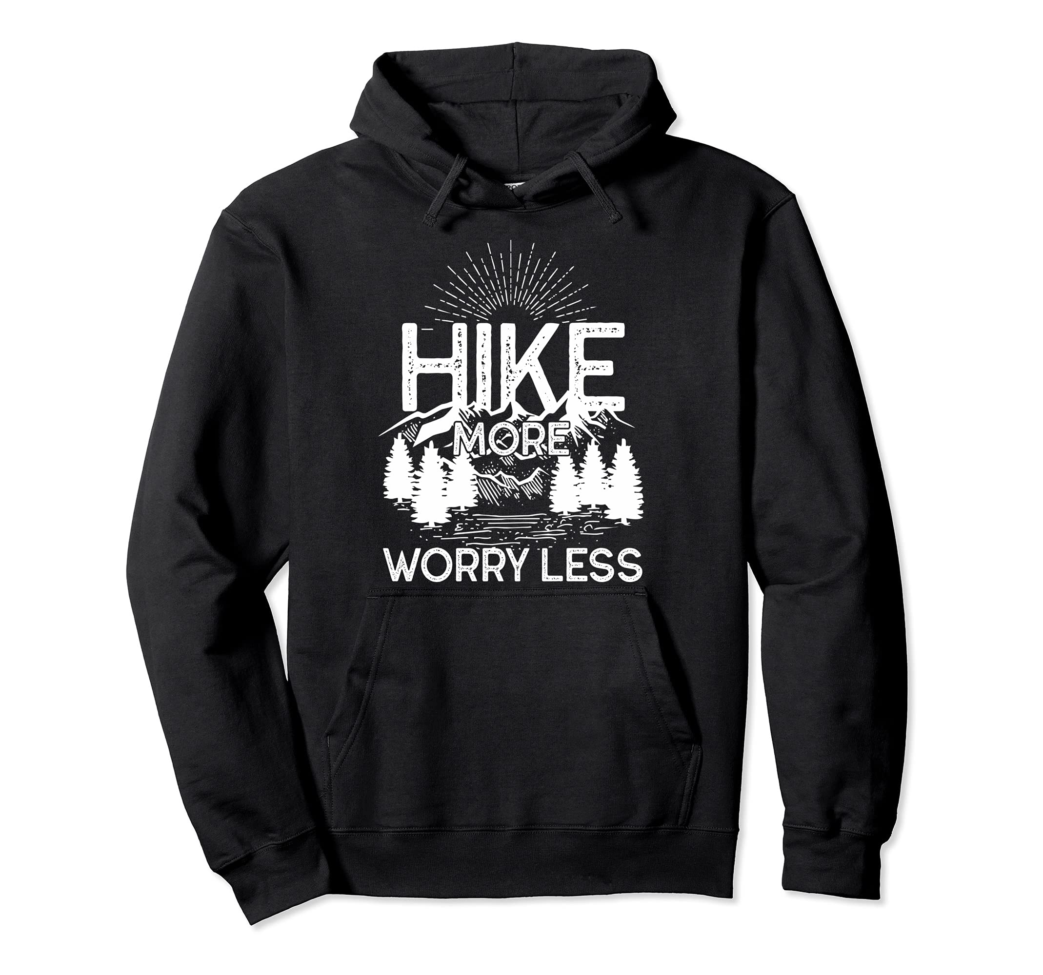 Camping Hike More Vintage Sunset Mountain Climbing Pullover Hoodie