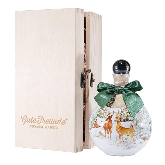 Chopin Vodka Hirsch X-MAS Kugel mit Geschenk-Holzkiste