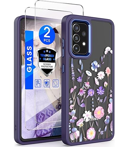 Galaxy A52 5G パープル ケース付き Amazon.com: for Samsung A52 Case, Galaxy A52 Case with HD