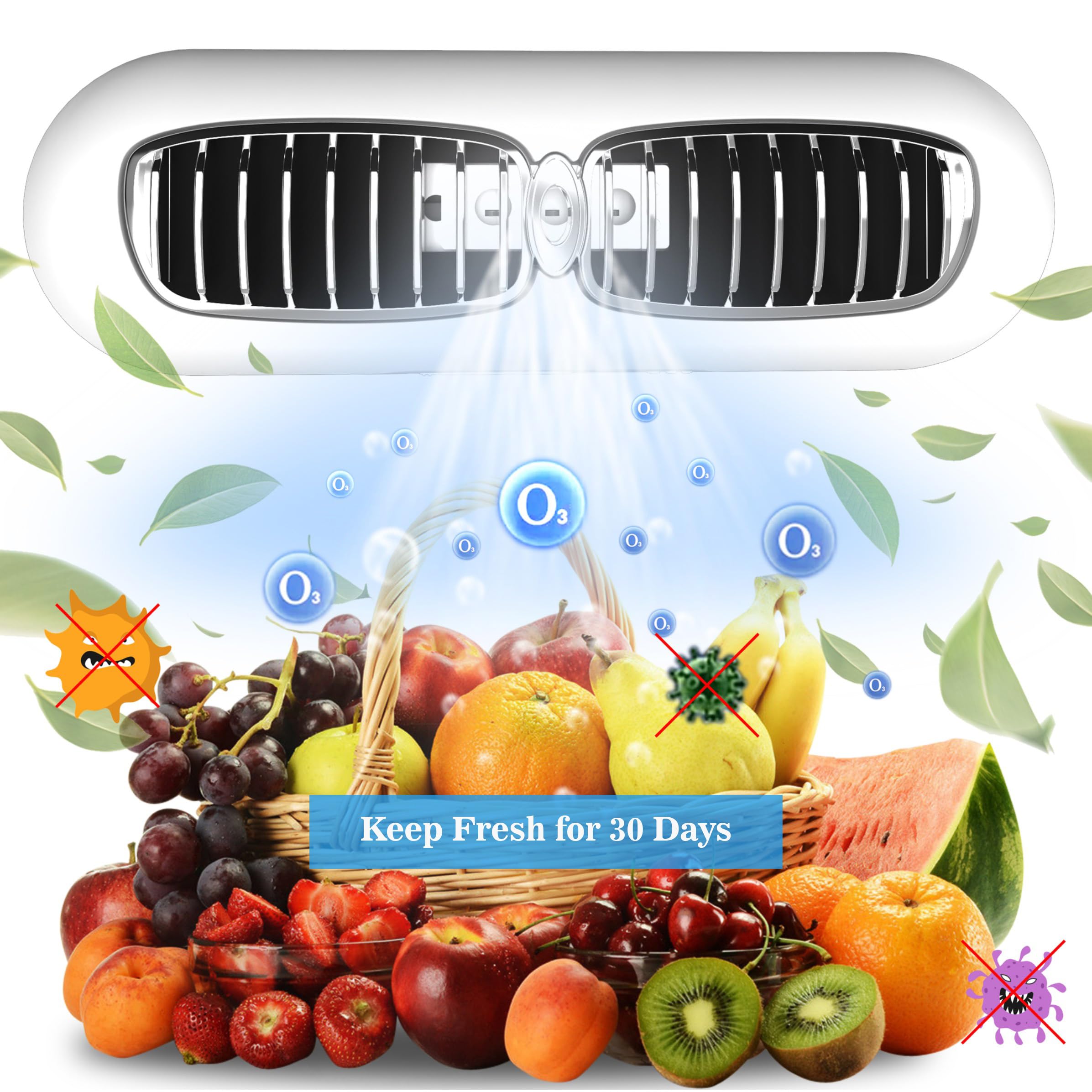 Refrigerator Deodorizer Safe Healthy Fridge Deodorizer Refrigerator Odor Eliminator Keep Food Fresh More Effective Than Charcoal Bags 30 Times for Fridge Shoe Cabinet Closet Wardrobe (Gold)