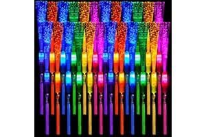 Kasyat 10 Pieces Fiber Optic Wand Light up Glow Stick LED Colorful Flashing Wands for Wedding, Christmas Neon Party Favors Supplies(Vivid Color)