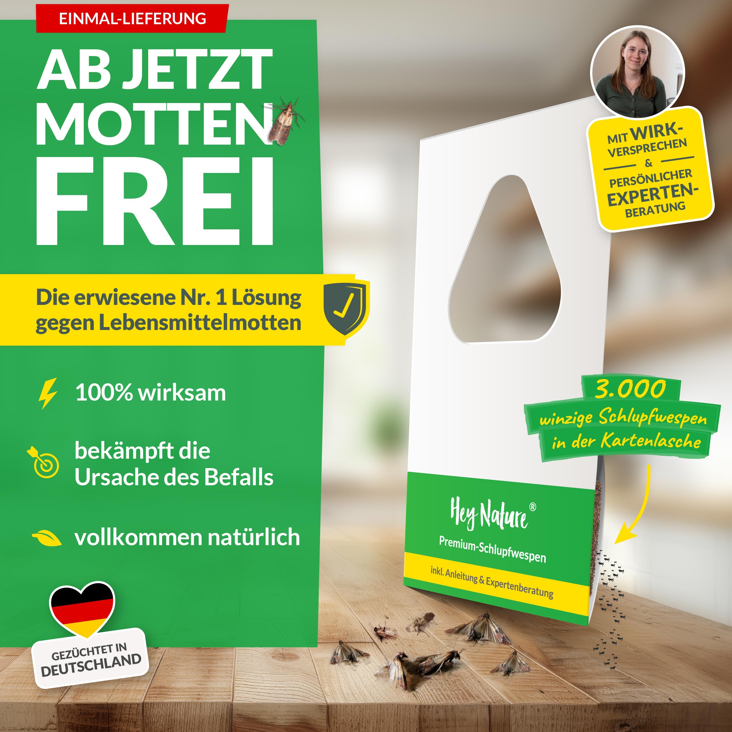 Hey Nature Schlupfwespen gegen Lebensmittelmotten - 1 x 1 Karte 2