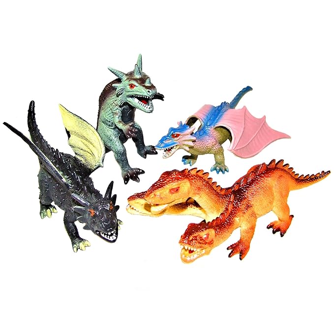 4 Dragon Plastic Toys Amazon.co.uk Toys & Games