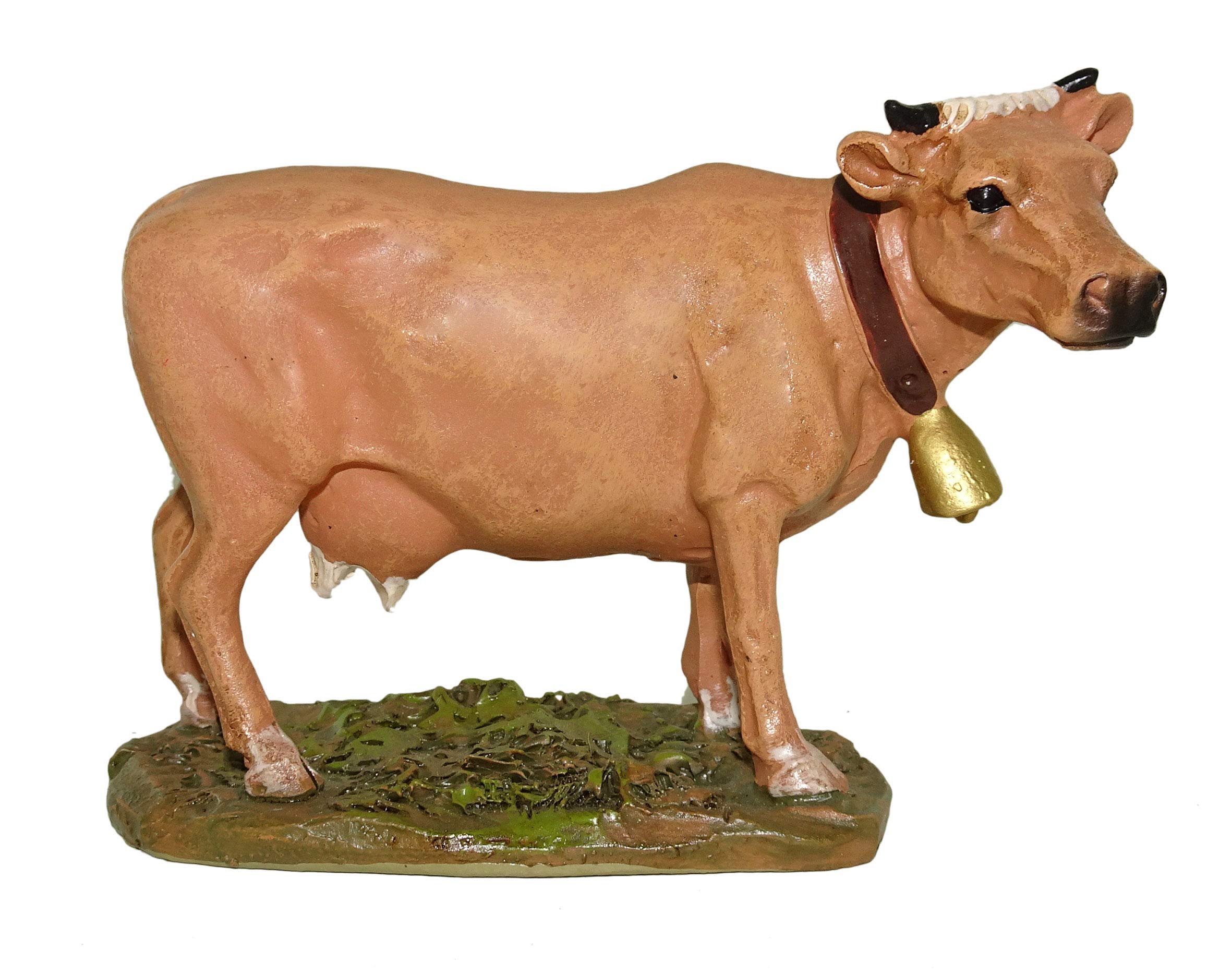 Ferrari & Arrighetti Nativity Scene Figurine: Cow - Martino Landi Collection - 10cm / 3.94in Line