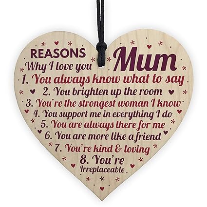 Celebrations Occasions Thank You Mother S Day Gift Wood Heart