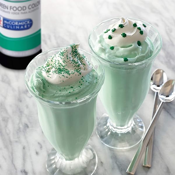 MCCORMICK CULINARY GREEN FOOD COLORING, 16 FL OZ – ONE 16 FLUID OUNCE BOTTLE GREEN LIQUID FOOD COLORING, ADD VIVID GREEN COLOR TO CAKES, COOKIES, ICINGS AND MORE