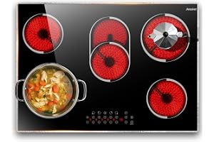Jessier 30 Inch Electric Cooktop Powerful 8400W, 220V Hard Wired (No Plug)