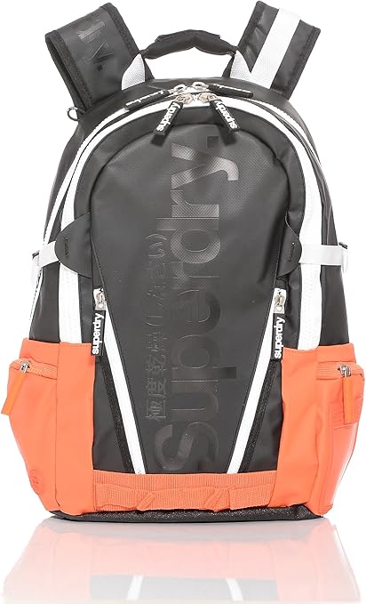 superdry backpack black orange