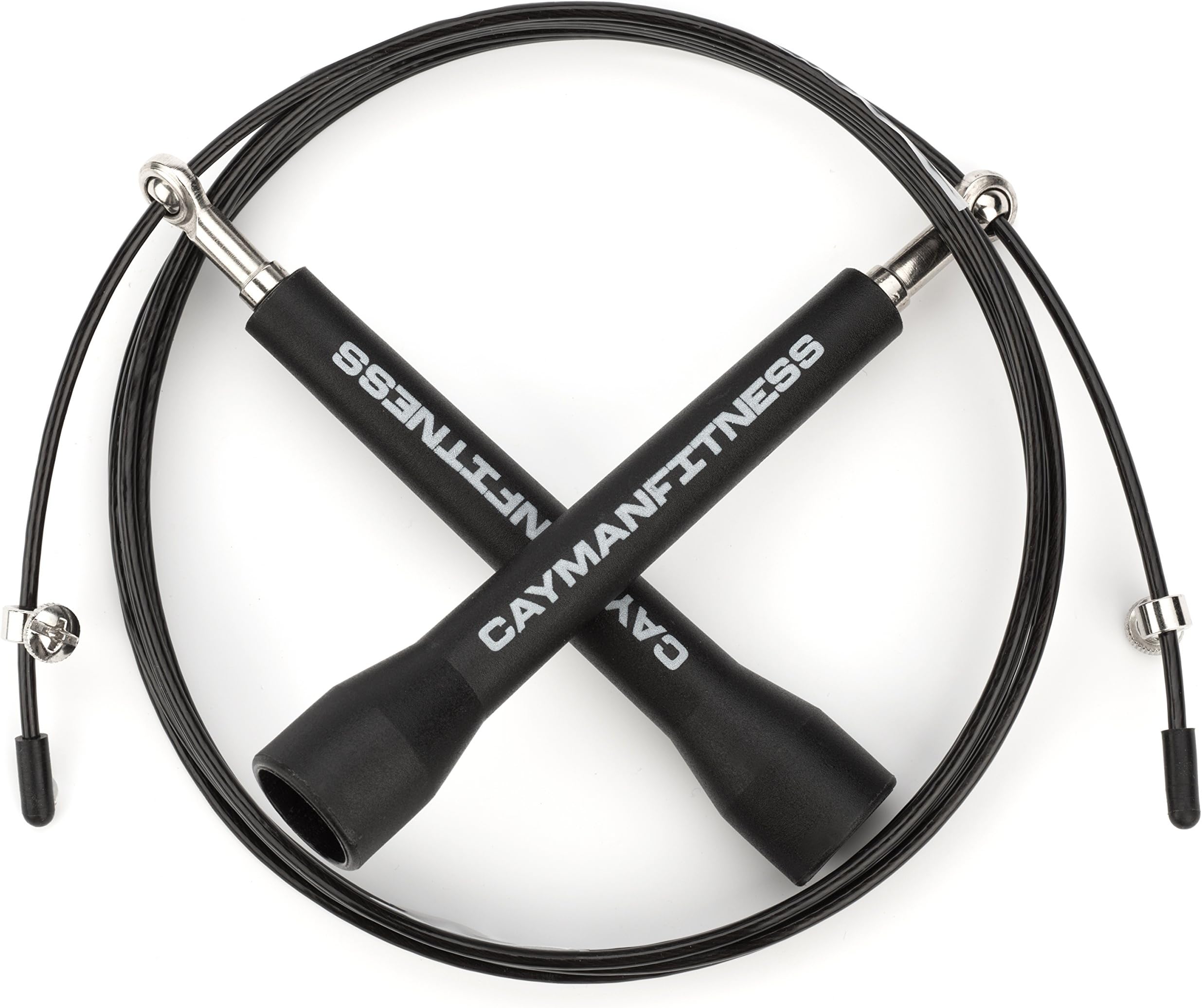 Cayman Fitness Speed Cable Jump Rope Skipping Rope Ð Stainless Steel Ball Bearings for Fastest Rotation