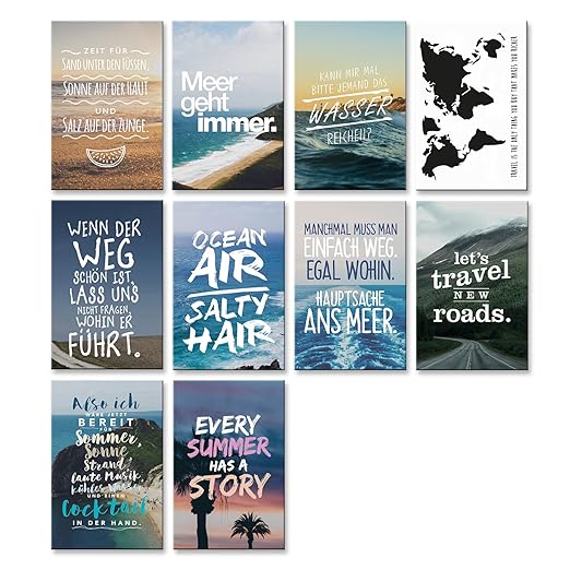 Visual statements® 10 imanes Juego con frases/diferentes variantes ...