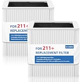 2Pack 211+ Replacement Filter Compatible with Blue Pure 211+ Air Cleaner Purifier, 2 Stage Filtration System of H13 True Filter and Activated Carbon Filter