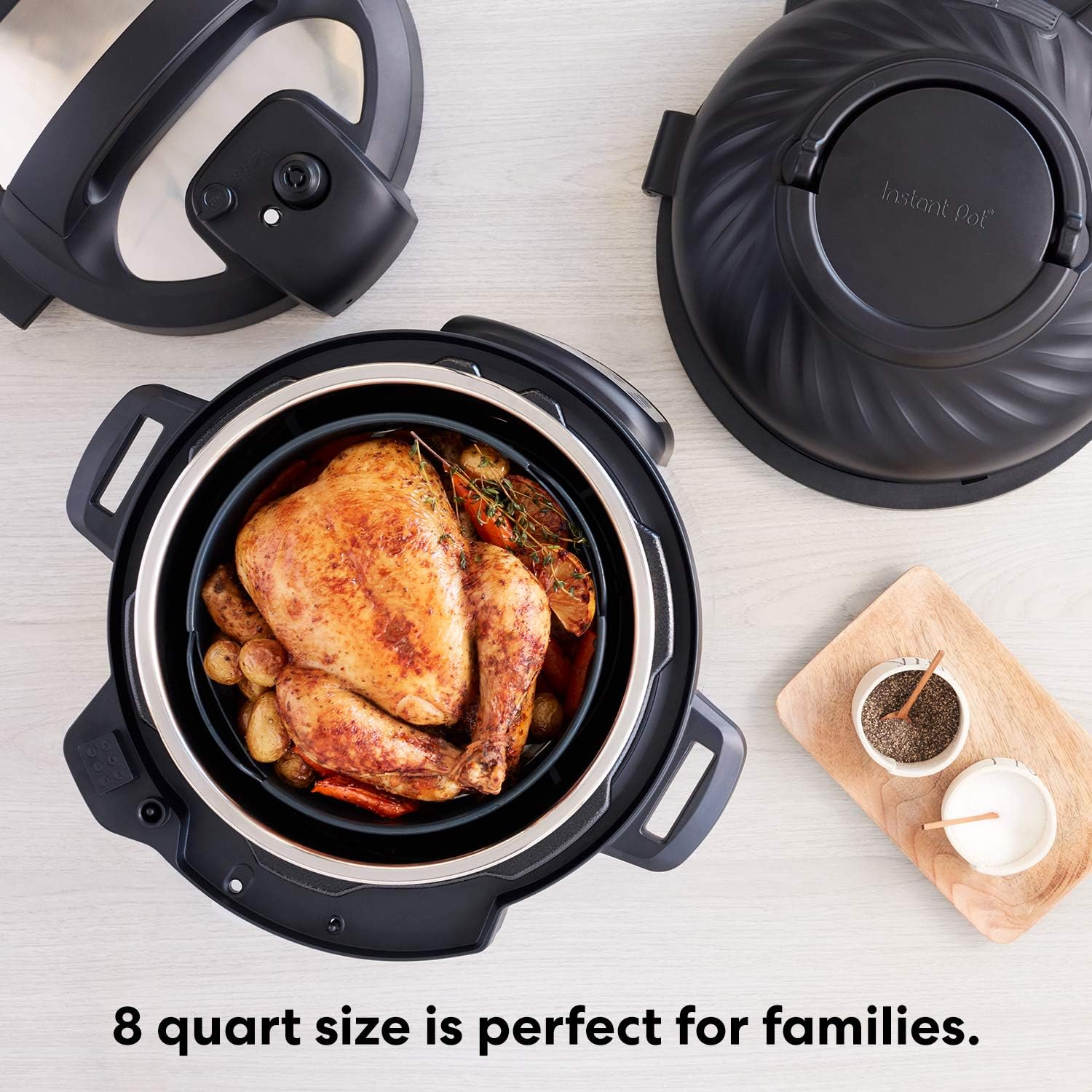 Instant Pot Duo Crisp Pressure Cooker 11 in 1, 8 Qt with Air Fryer, Roast, Bake, Dehydrate and more: Kitchen & Dining