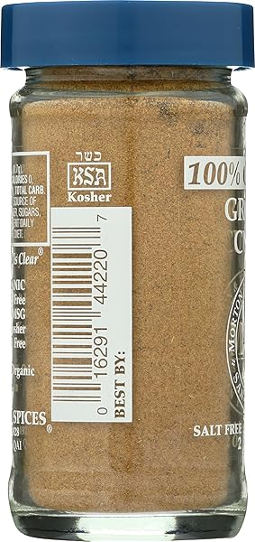 MORTON & BASSETT 100% ORGANIC GROUND CUMIN | WARM, EARTHY SPICE FOR INDIAN, MEXICAN & MIDDLE EASTERN RECIPES | GLUTEN FREE, SALT FREE, NON-GMO | 2 OZ JAR