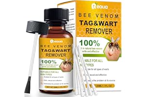 Reaua Fast-Acting Bee Venom Skin Wart Remover: Exclusive Formula with 16% Salicylic Acid and Bee Venom for Plantar Warts, Common Wart, Flat Wart, Corns, and Genital Warts-1 Pack