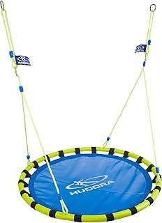 HUDORA Nestschaukel Aluminium, Belastbarkeit bis 120 kg, 120 cm, blau/gelb