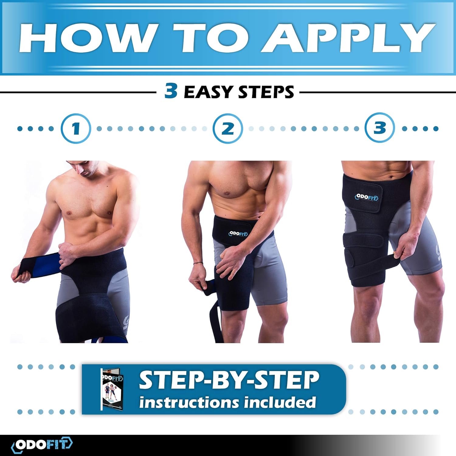 Hip Brace-Groin Wrap for Sciatica Pain Relief Thigh Hamstring Compression Sleeve - Unique Quadriceps Support Hip Flexor Arthritis for Pulled Muscles-Sciatica Nerve Brace Injury for Men (Right Leg): Sports & Outdoors