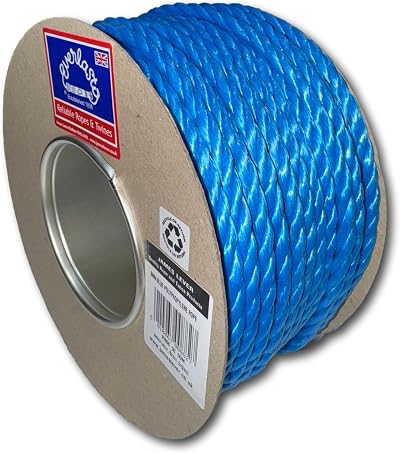 Everlasto 50m Blue Polypropylene Rope 6mm 8mm 10mm 12mm 14mm Trade Reel