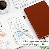 feela A5 Notebooks 3 Pack Hardcover Ruled 120 GSM 128 Pages Brown view 4