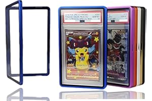 RedCap Magnetic Aluminum Graded PSA Slab Guard UV Resistant Glass 35PT Premium Protector Display Case For Standard PSA CGC Graded Sport Trading Cards - Electric Blue