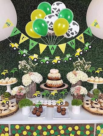 Amazon Com Baby Shower Decorations For Boy John Deere Farm Birthday
