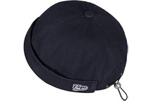 Clape Rolled Cuff Harbour Hat Cotton Classic Brimless Docker Cap Unisex Streetwear Skullcap for Daily Wear